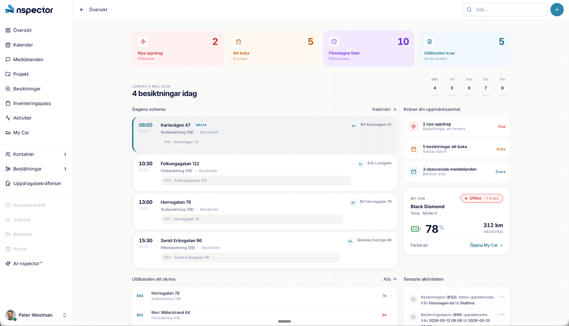 Nspector dashboard